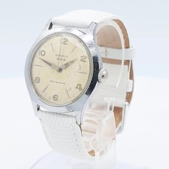 Vintage Benrus 3 Star Men's Automatic Wristwatch DO 15 Swiss Steel & Chrome